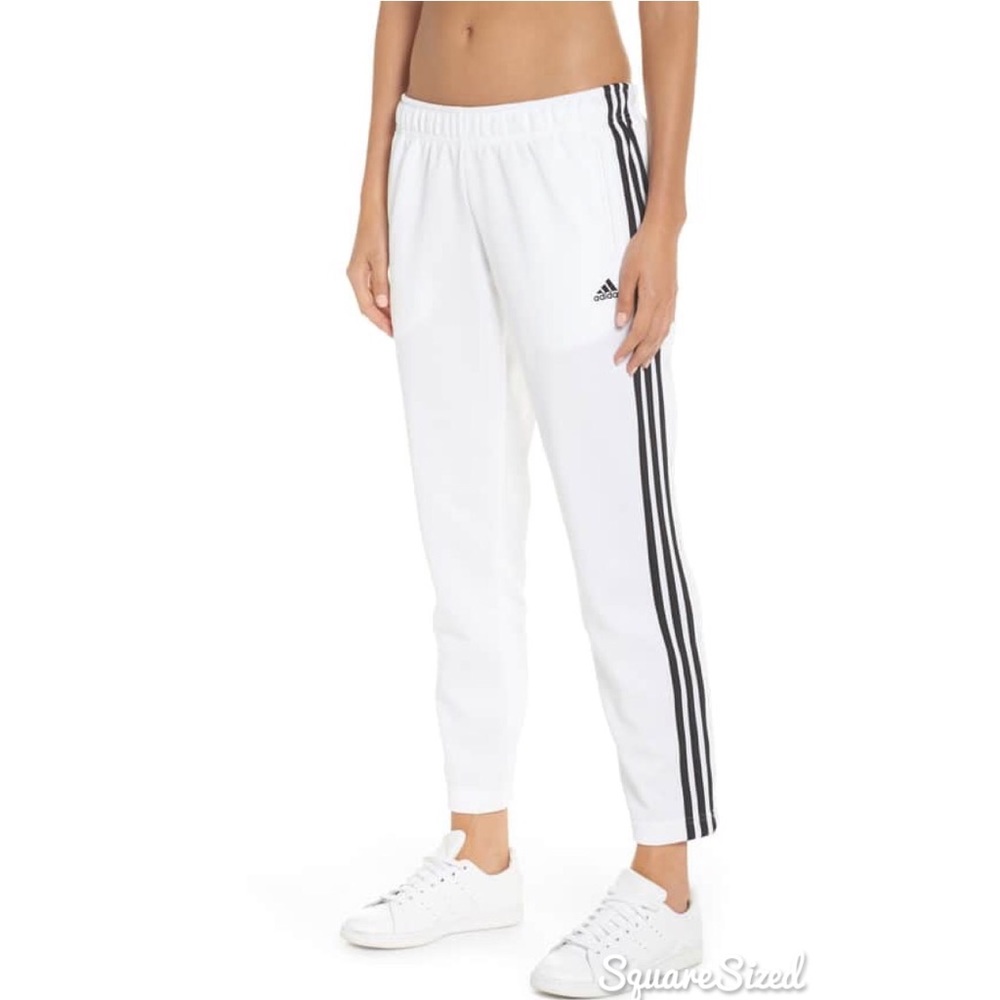 Adidas White Track Pants with Side Snaps BRAND NEW
